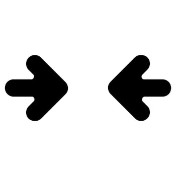 horizontal contract arrow vector icon