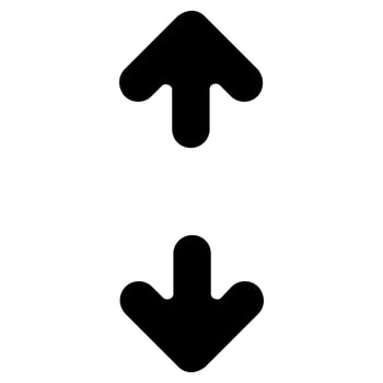 vertical expand arrow vector icon