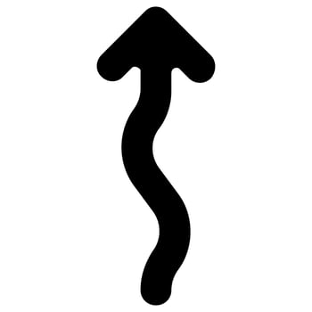 zigzag up arrow vector icon