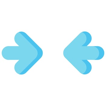 horizontal contract arrow vector flat icon