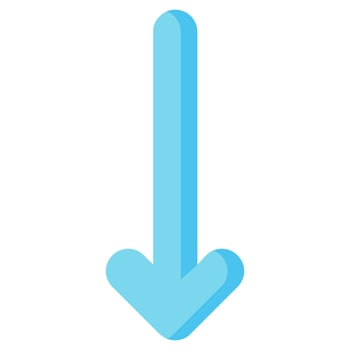 down arrow vector flat icon