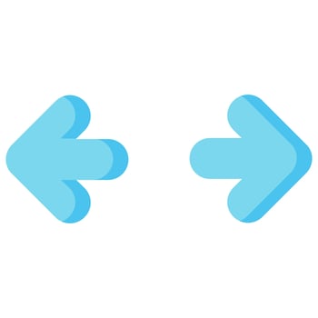 horizontal expand arrow vector flat icon