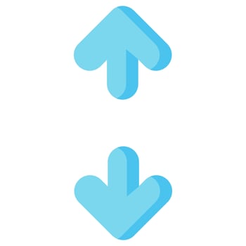 vertical expand arrow vector flat icon