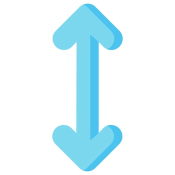 vertical size arrow vector flat icon