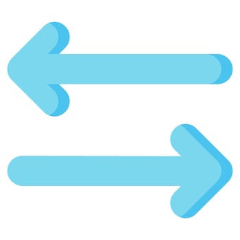 transfer arrow vector flat icon