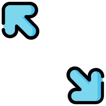 diagonal stretch arrow vector filled icon