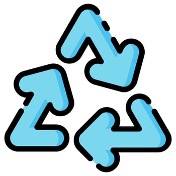 recycle arrow vector filled icon