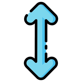 vertical size arrow vector filled icon