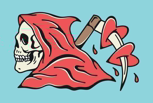 Reaper illustration, vector design in premium quality.
