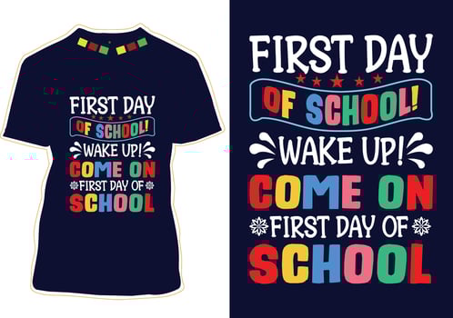 Back To School T-shirt Design vector