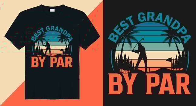 Best grandpa by par Golf t-shirt design vector