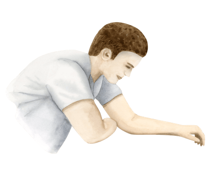 Watercolor chess player making move illustration. Hand drawn man template for intellectual board game designs png