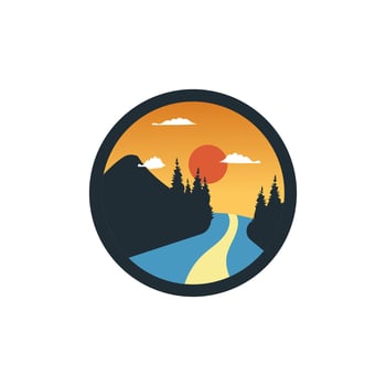 Forests with Water Logo. -  Vector. vector