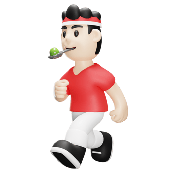 3d male character independence day of indonesia marble race png