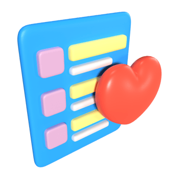 Wish List 3D Illustration Icon png