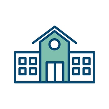 school building icon vector design template in white background
