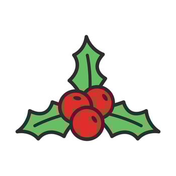holly icon vector design template in white background