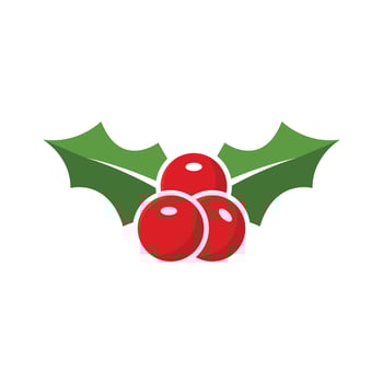 holly icon vector design template in white background