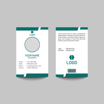 Vector office id card template illustration