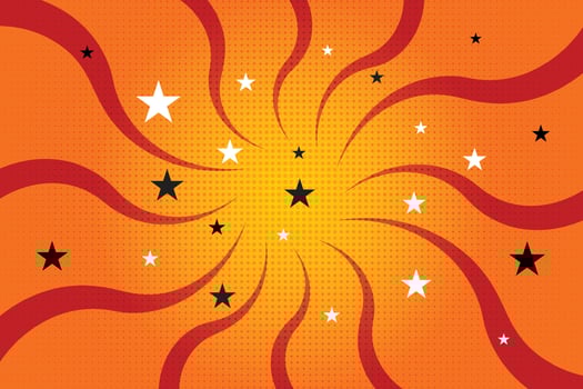 Comic Style Sun Ray Zoom Speed Line abstract background vector