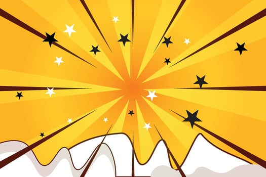 Comic Style Sun Ray Zoom Speed Line abstract background vector