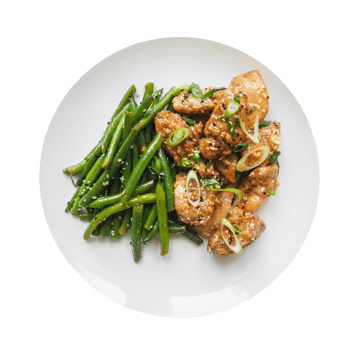 Salad of green beans and meat png