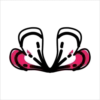 love ornament illustration, valentines day ornament, love icon design with attractive kha carving for valentines celebration vector