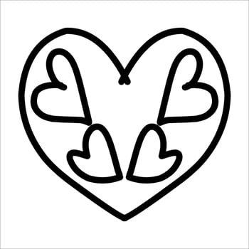 love ornament illustration, valentines day ornament, love icon design with attractive kha carving for valentines celebration vector