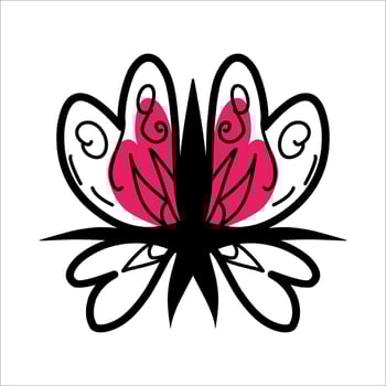 love ornament illustration, valentines day ornament, love icon design with attractive kha carving for valentines celebration vector