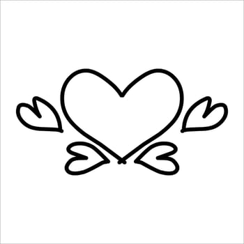 love ornament illustration, valentines day ornament, love icon design with attractive kha carving for valentines celebration vector
