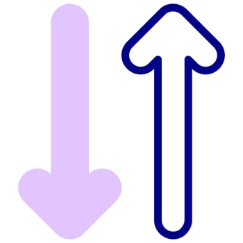 passing arrow vector icon