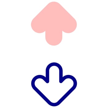 vertical expand arrow vector icon