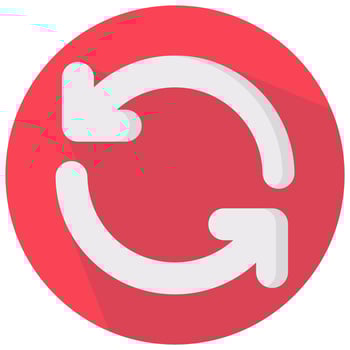 refresh arrow vector round flat icon