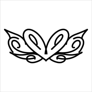 love ornament illustration, valentines day ornament, love icon design with attractive kha carving for valentines celebration vector
