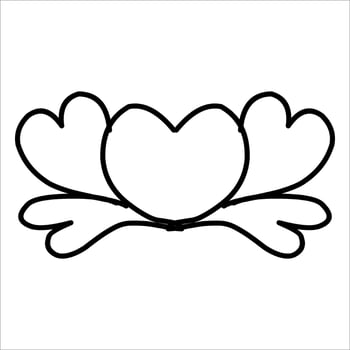 love ornament illustration, valentines day ornament, love icon design with attractive kha carving for valentines celebration vector