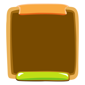 Blank brown frame template. Infographic template design.  cartoon style. png