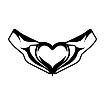 love ornament illustration, valentines day ornament, love icon design with attractive kha carving for valentines celebration vector