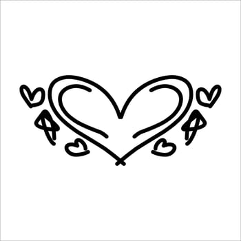 love ornament illustration, valentines day ornament, love icon design with attractive kha carving for valentines celebration vector