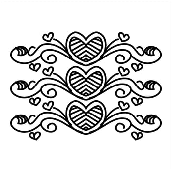 love ornament illustration, valentines day ornament, love icon design with attractive kha carving for valentines celebration vector