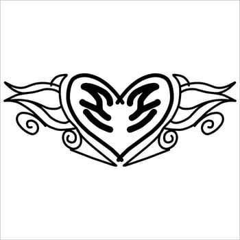 love ornament illustration, valentines day ornament, love icon design with attractive kha carving for valentines celebration vector