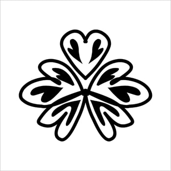 love ornament illustration, valentines day ornament, love icon design with attractive kha carving for valentines celebration vector