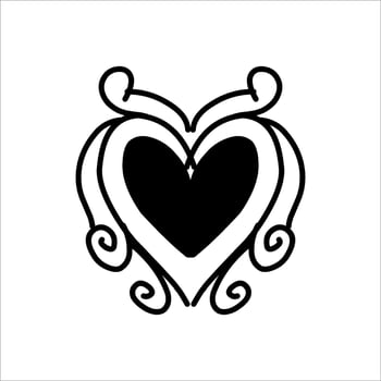love ornament illustration, valentines day ornament, love icon design with attractive kha carving for valentines celebration vector