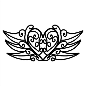 love ornament illustration, valentines day ornament, love icon design with attractive kha carving for valentines celebration vector