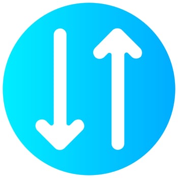 passing arrow vector gradient round icon