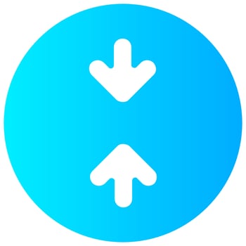 vertical contract arrow vector gradient round icon