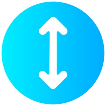 vertical size arrow vector gradient round icon
