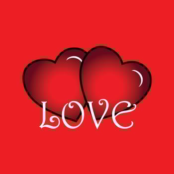 heart love icon - heart symbol, valentine day - romance illustration isolated vector