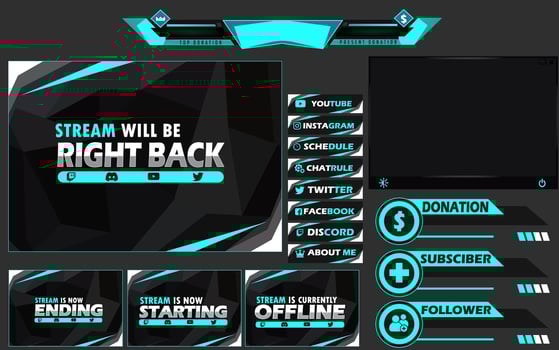 twitch overlay for gsming vector