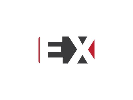 Minimal Ex Square Png Shape Logo, Square EX Logo Letter Vector Icon