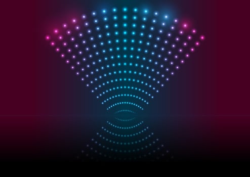Glowing neon led particles abstract background vector